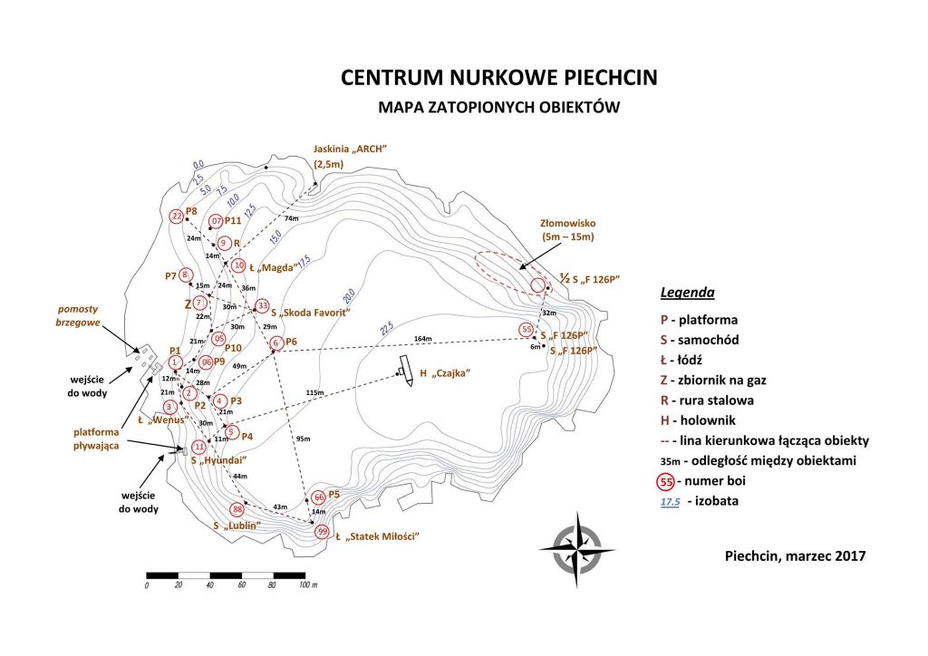 Kamieniołom Piechcin - weekend w lipcu 2024 4 Kamieniolom Piechcin mapa